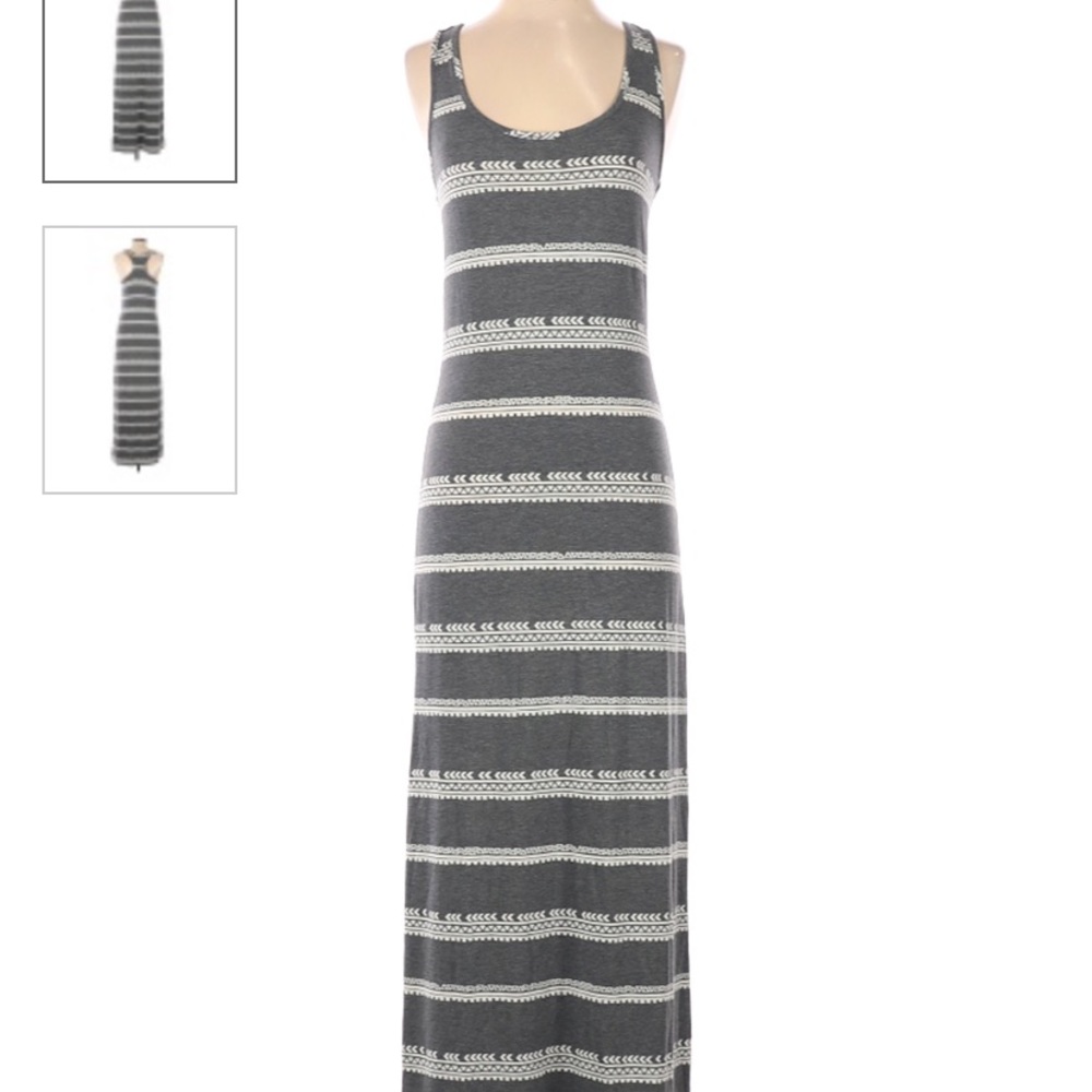 Mossimo Supply gray and white maxi dress